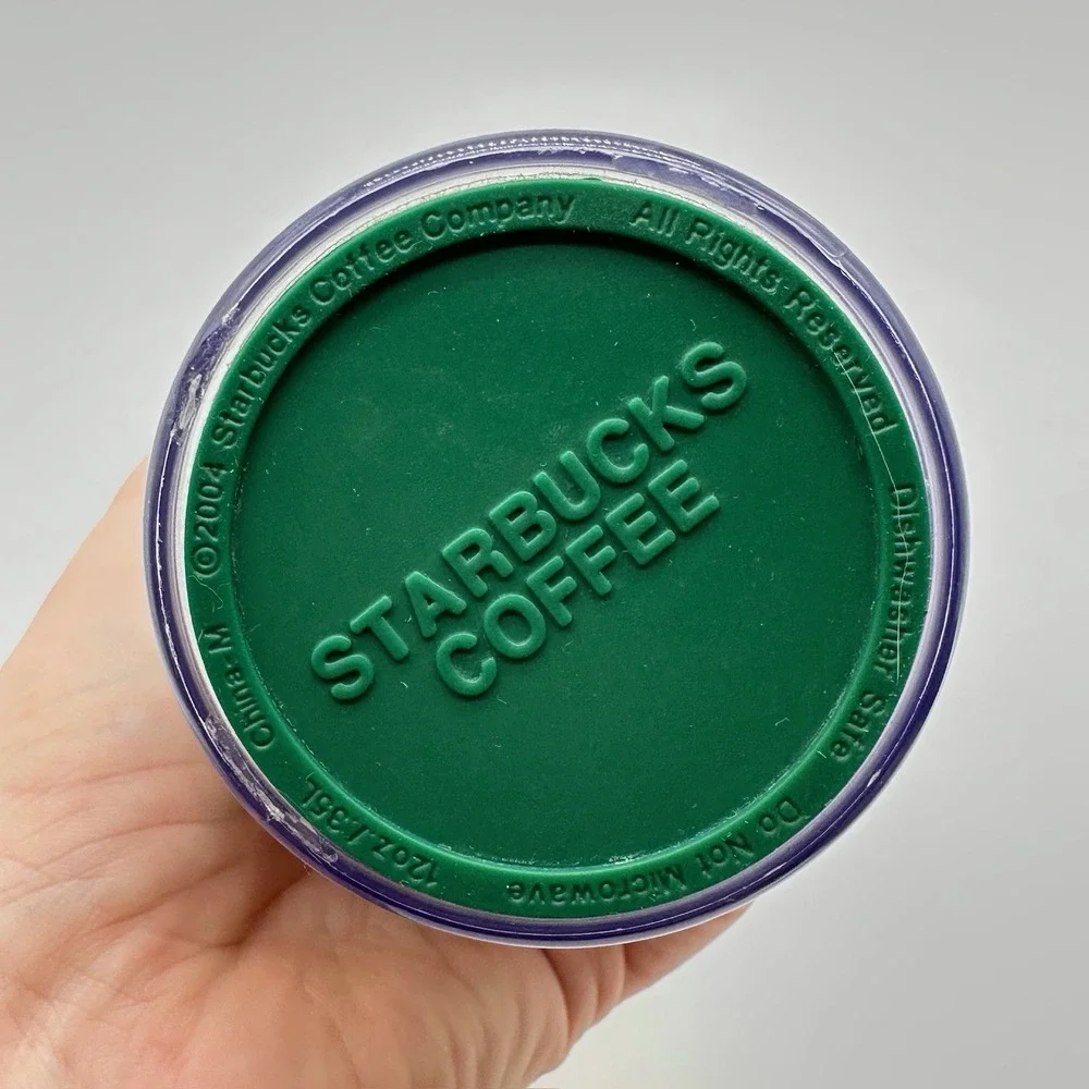 Y2K Starbucks Seville‎ Tumbler Travel Coffee Mug Green Flip Top 2004 Insulated